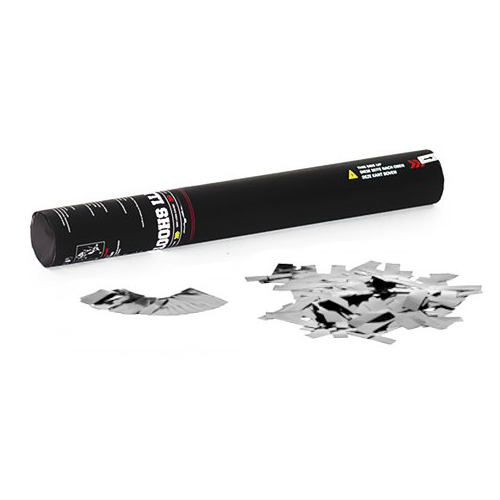 handheld confetti cannon 50cm zilver 9295 Party-Rent Almere