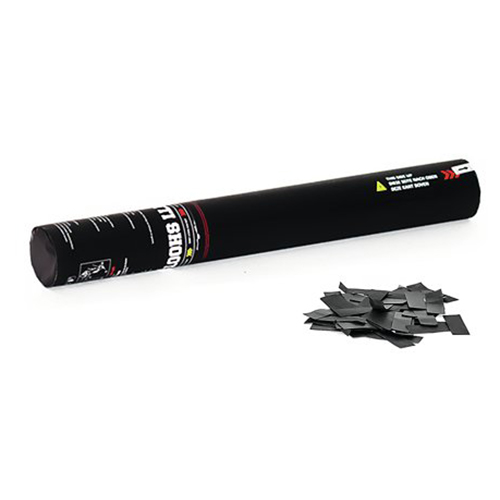 handheld confetti cannon 50cm zwart 9297 Party-Rent Almere