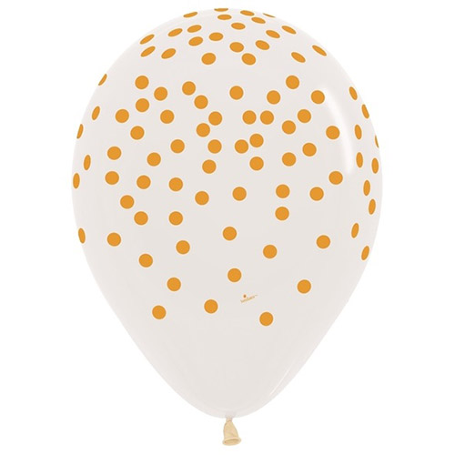 sempertex ballonnen 30cm gold confetti 390 25 stuks 13384 Party-Rent Almere